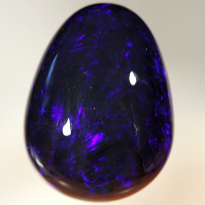 SOLID BLACK OPAL Elegant blue on black, high dome. SEE VIDEO